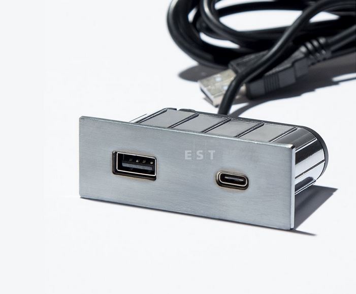 ASA 06029Z00049 Nabíjecí HUB vestavný VERSAPICK, 1xUSB 5V (typ A+C), 70x25mm, obdélníkový, kov, nerez ASA 06029Z00049 Nabíjecí HUB vestavný VERSAPICK, 1xUSB 5V (typ A+C), 70x25mm, obdélníkový, kov, nerez